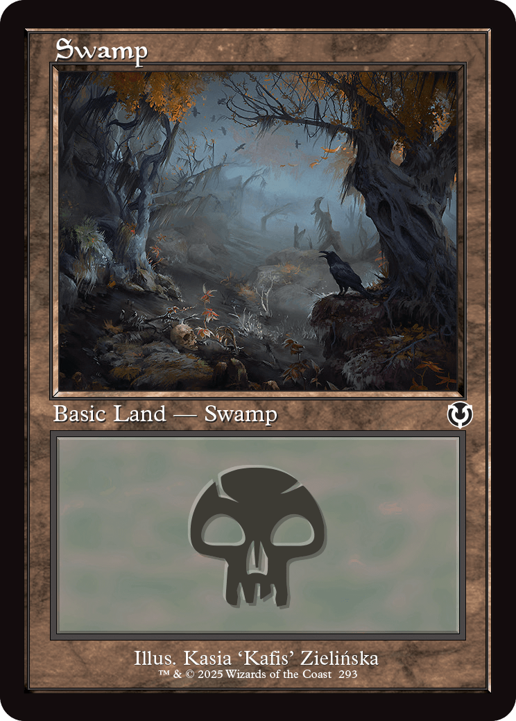 Swamp (293) - Foil - Retro Frame